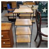 Metal And Wood Shelving Unit