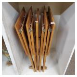 (4) TV Dinner Stands And A Holding Rack