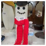 Wood Plank Snowman Statue
