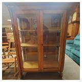 Wood And Glass Display Cabinet (A Pane Of Glass