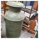 Vintage Milk Jug Painted Green