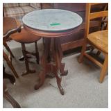 Marble Top Pedestal Style Table