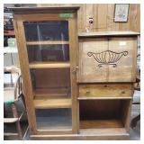 Curio Cabinet With Secretary Desk