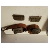 Leather Belts With Vintage Belt Buckles