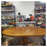 Dining Table Rigged To Keep Leaf In At All Times