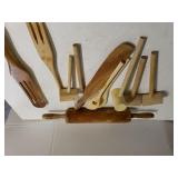 Assorted Wooden Kitchen Utensils
