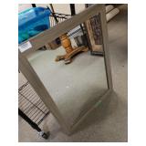 Grey Framed Mirror