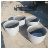 (4) Flower Pots