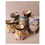 Assorted Facial Glass Pitchers