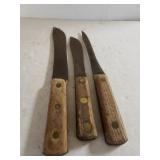 Vintage Wooden Handle Knives