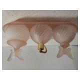 Pink Frosted Perfume Glass Set