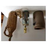 Baltimore Stoneware,  Mason Jar Lamp, Wicker