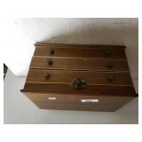 Wooden Jewelry Box With Jewelry