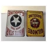 Gilmore Gasoline & White Star Gasoline Signs