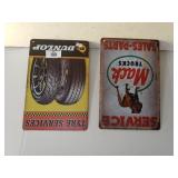 Mack Trucks & Tyre Dunlop Services Metal Signs