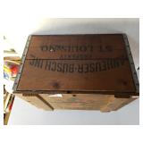 Budweiser Anheuser Busch Wooden Crate With Top