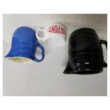 Blue Oxford Stoneware Pitcher, Dupont Mug, Brown