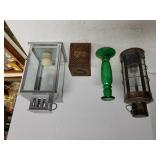 Silver Candle Lantern,  Cooper Kerosene Lantern,