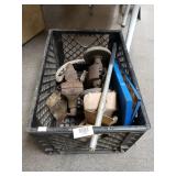 Crate Of Assorted Tools- Grinder, Vice & More