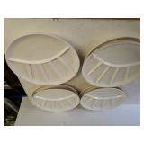 Glass White Sun Plates