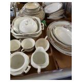 Flower Rimmed China From England-plates, Cups,