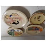 Hand Painted Oriental Inspired Decorative Plates
