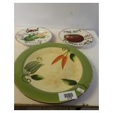 Vegetable Decorative Stoneware Plates