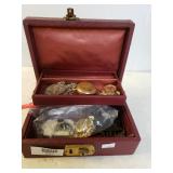 Jewelry Box With Pocket Watches & More