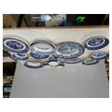 Blue/white Dishes-plate, Bowls,  Cups, Saucers