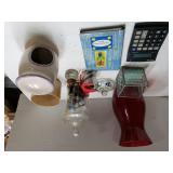 Mini Calculator,  Address Book, Red Vase & More
