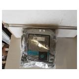 Grey Double Wide Velvet Curtain & Silver Rod