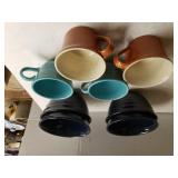 Blue Stoneware Bowls & Mugs