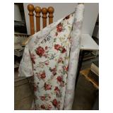 Roll Of Ralph Lauren Flower Fabric & Rods