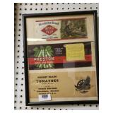 Framed Local Vegetable Can Label Picture