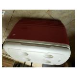 Red Igloo Cooler Inside Is Blow Torch,  Pump