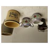 Win Schuler Restaurant Stoneware, Glass Flowered