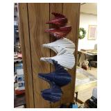 Red/white/blue Spiral Wood Wind Catcher