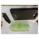 Plastic Tool Box, Hole Puncher, Clipboard With
