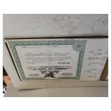 Cambridge Tire Center Capital Stock Certificates