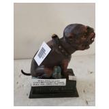 Bull Dog Glass Eyes Mechanical Bank