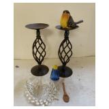 Candle Holders, Bird Figure & More