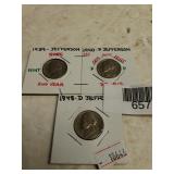 1939, 1940, 1948 Nickels