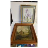 Framed Pictures Of Orchids And Farm House