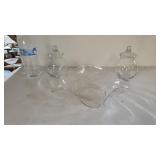 Serving Bowl And (2)Glass Jars