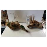 Driftwood Art - Cheetah Family And House With A