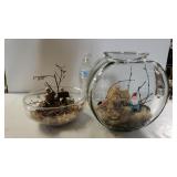 Gnome Fish Bowl Decoration And Skeleton Bowl