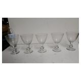 (5) Stemmed Glassware