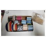 Lot Of Ribbon And Burlap