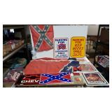 (2) Confederate Flags, Parking Signs, And More