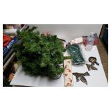 Lighted Christmas Garland, Santa Wreath Hanger,
